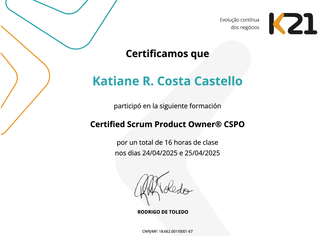 Certificado K21